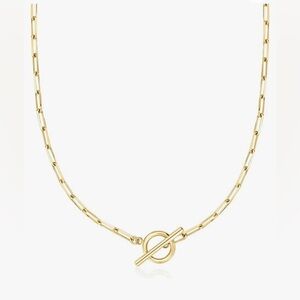 NWOT Gold paper clip link necklace